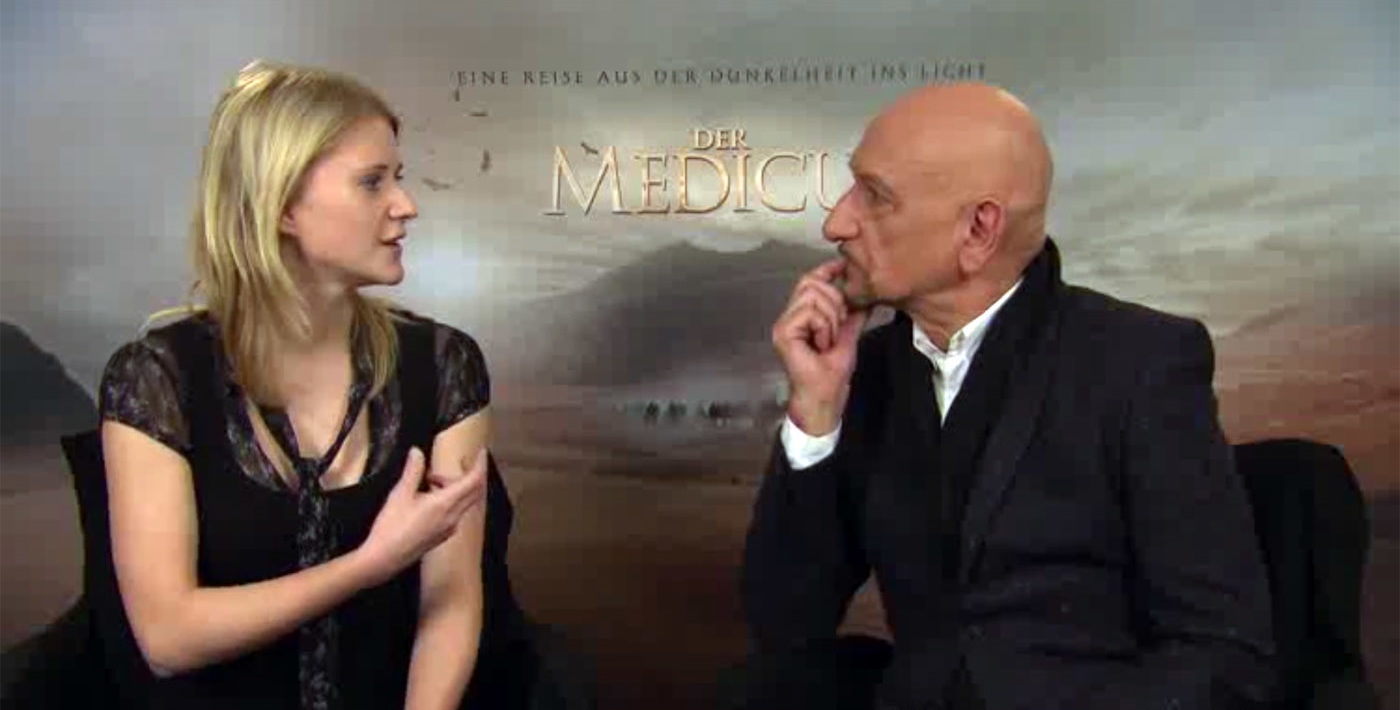 Jessica Neumayer und Sir Ben Kinglsey sprechen über den Film "Der Medicus".